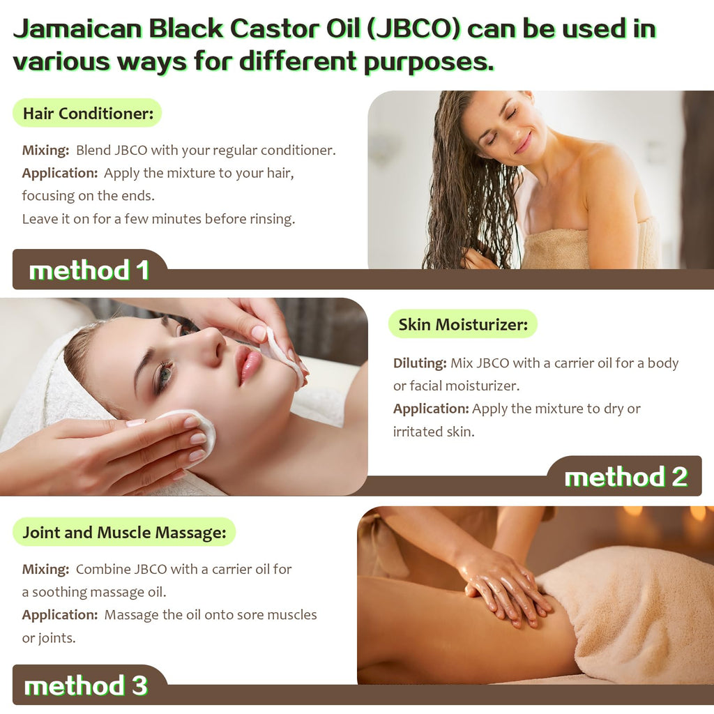 KPNEMA Jamaican Black Castor Oil for Hair Growth – 2 Pack, Cold Pressed & 100% Natural