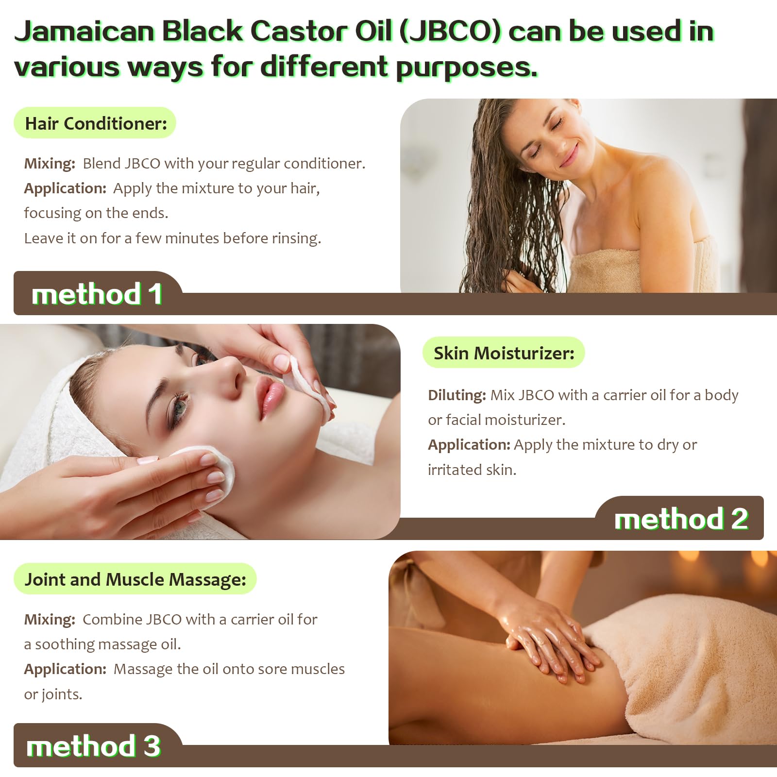 KPNEMA Jamaican Black Castor Oil for Hair Growth – 2 Pack, Cold Pressed & 100% Natural