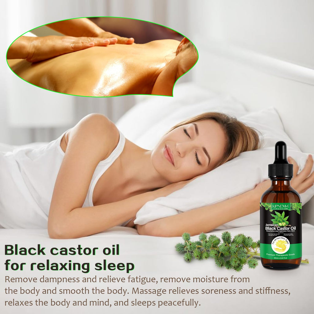 KPNEMA Jamaican Black Castor Oil for Hair Growth – 2 Pack, Cold Pressed & 100% Natural
