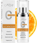 KRAVE IT Face Serum Vitamin C – 20% L-Ascorbic Acid, Niacinamide & Hyaluronic Acid | Brightening, Hydration, Even Tone | Fragrance-Free, 1 Fl Oz