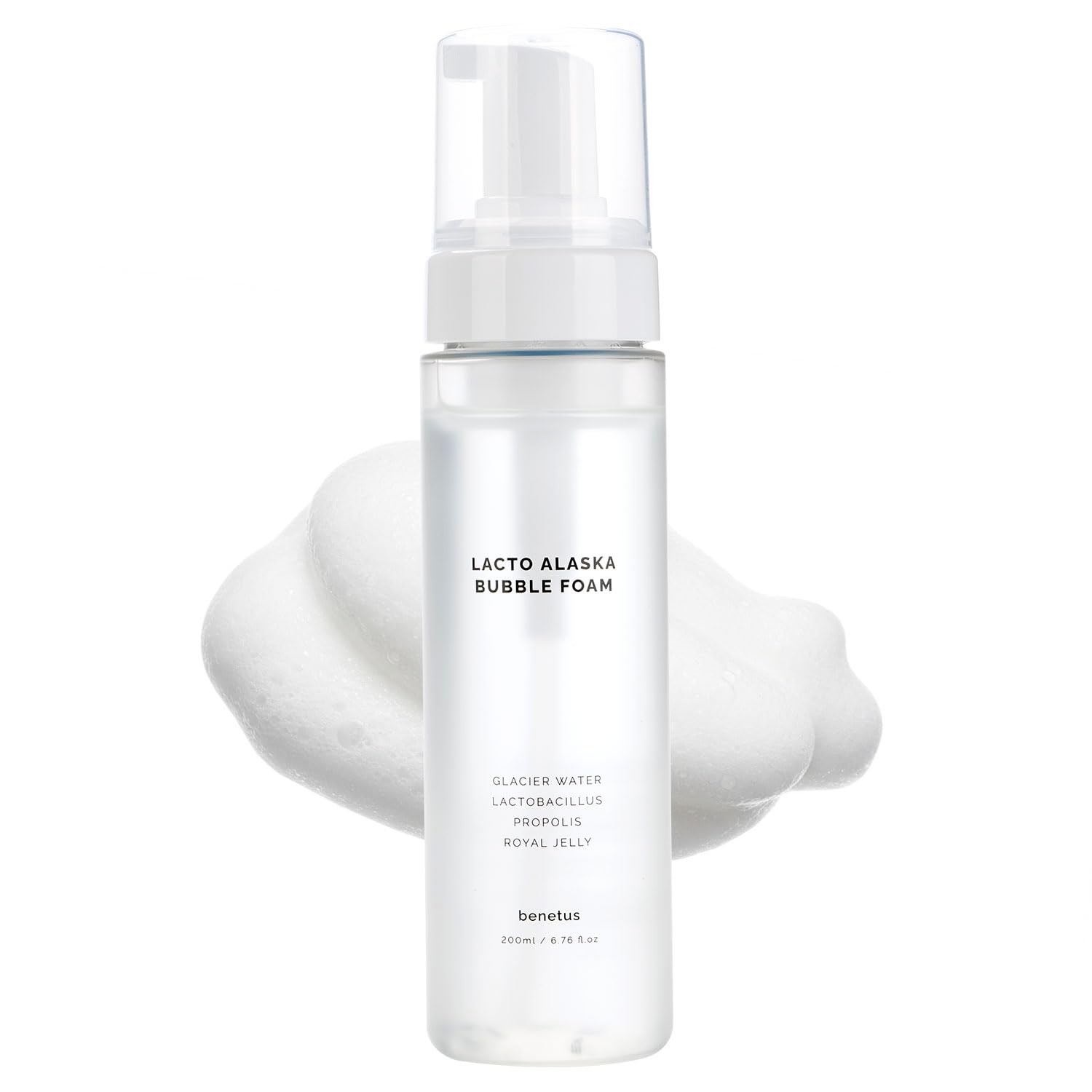 KSBC BENETUS Lacto Alaska Bubble Foam – Gentle Facial Cleanser for Sensitive Skin, 200ml