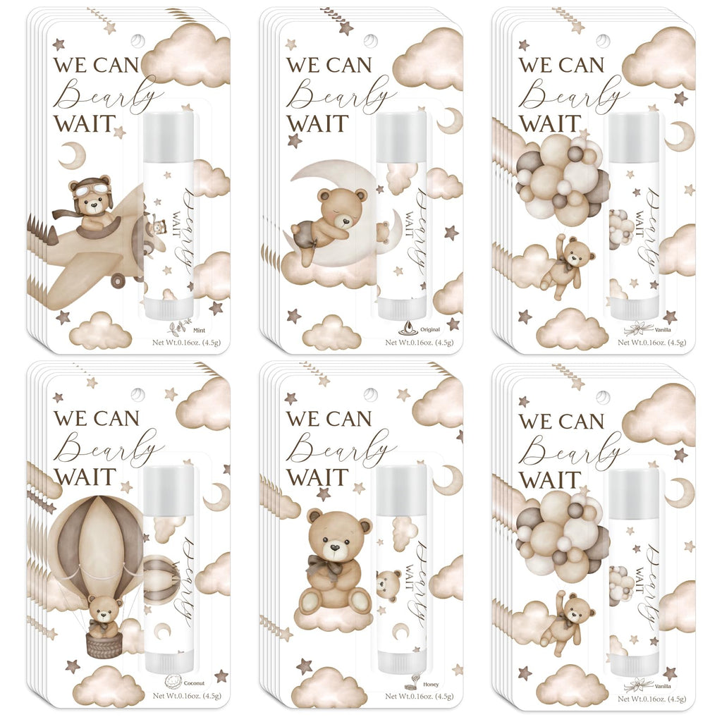Kuabiz We Can Bearly Wait Lip Balms 30-Pack – Bear Party Favors