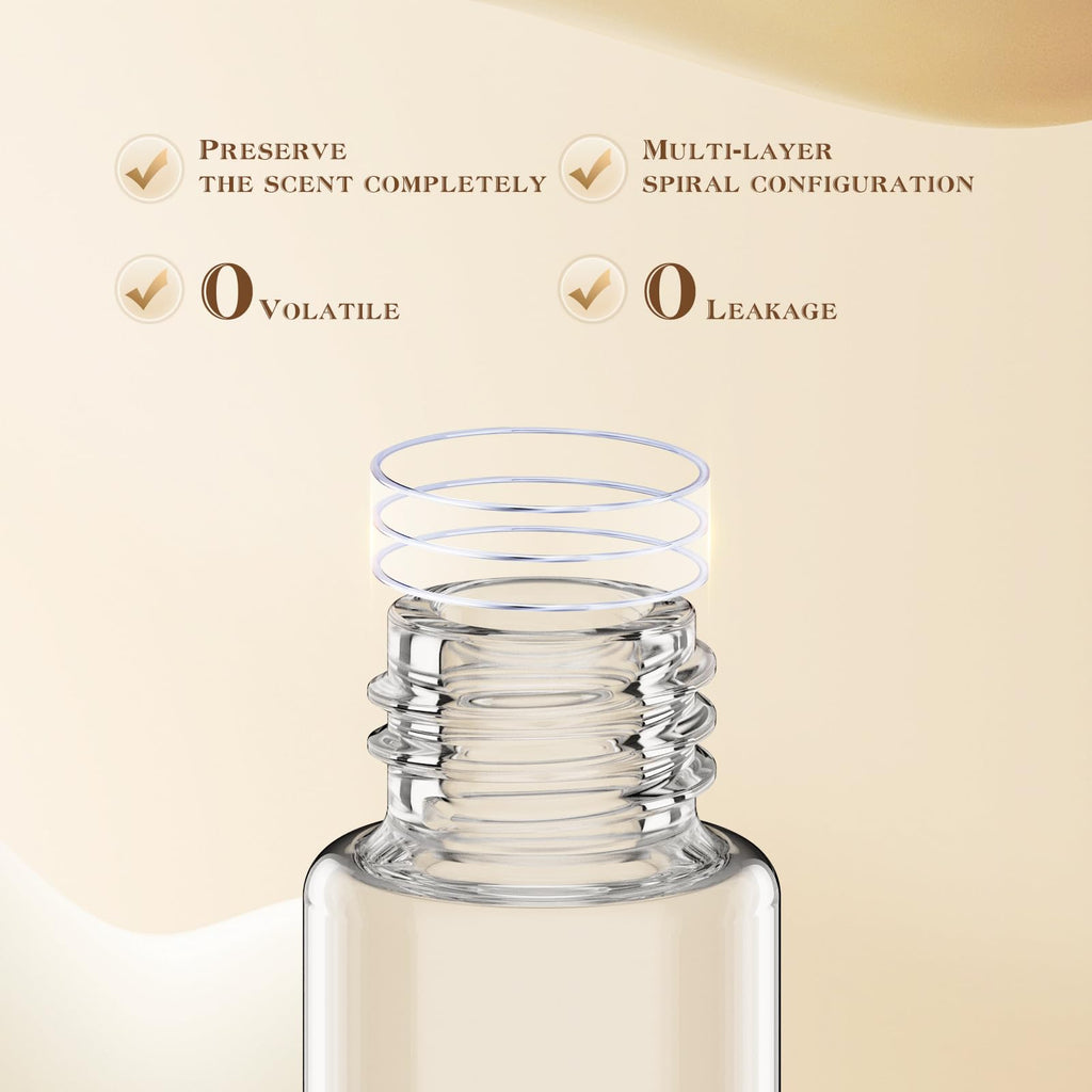 Kuangre 10ml Perfume Atomizer — Refillable Glass Mini Bottle, Portable 0.34oz (Gold)