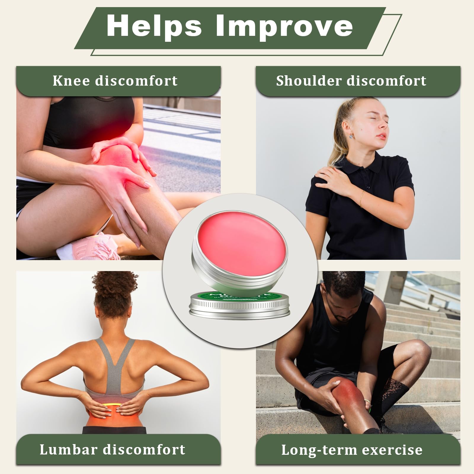 KUNAL Miracle Balm for Swollen Legs – 3-Pack Organic, Non-Greasy Foot & Joint Relief