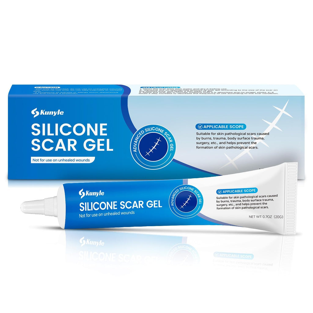 Kunyle Silicone Scar Gel 0.70oz — Advanced Scar Cream for Surgical Scars, Stretch Marks & Keloids