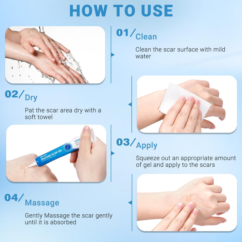 Kunyle Silicone Scar Gel 0.70oz — Advanced Scar Cream for Surgical Scars, Stretch Marks & Keloids