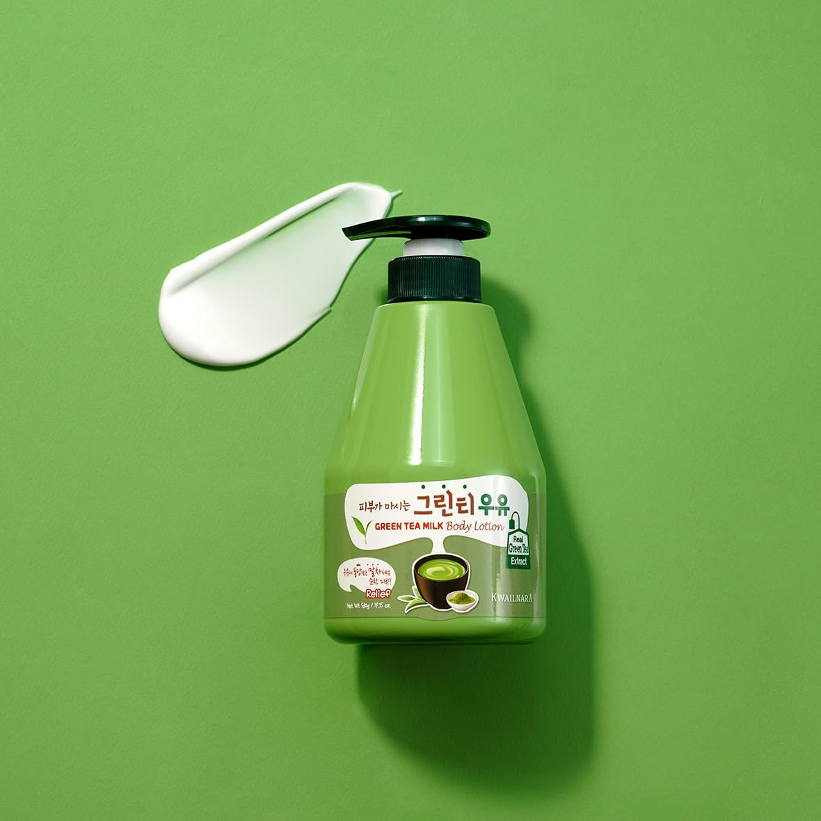 Kwailnara WELCOS Green Tea Milk Lotion – Matcha Korean Body Lotion with Milk Protein & Green Tea Extract