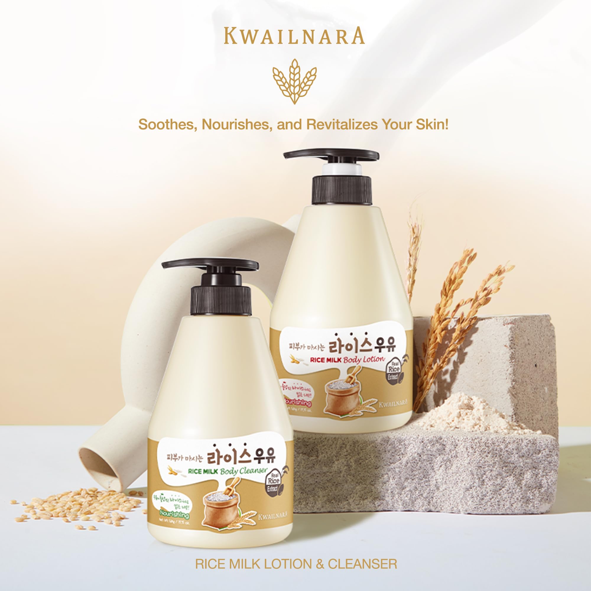 Kwailnara Rice Milk Body Lotion – Deep Hydration with Rice Extract, Milk Protein & Royal Jelly | Paraben-Free, Non-Greasy