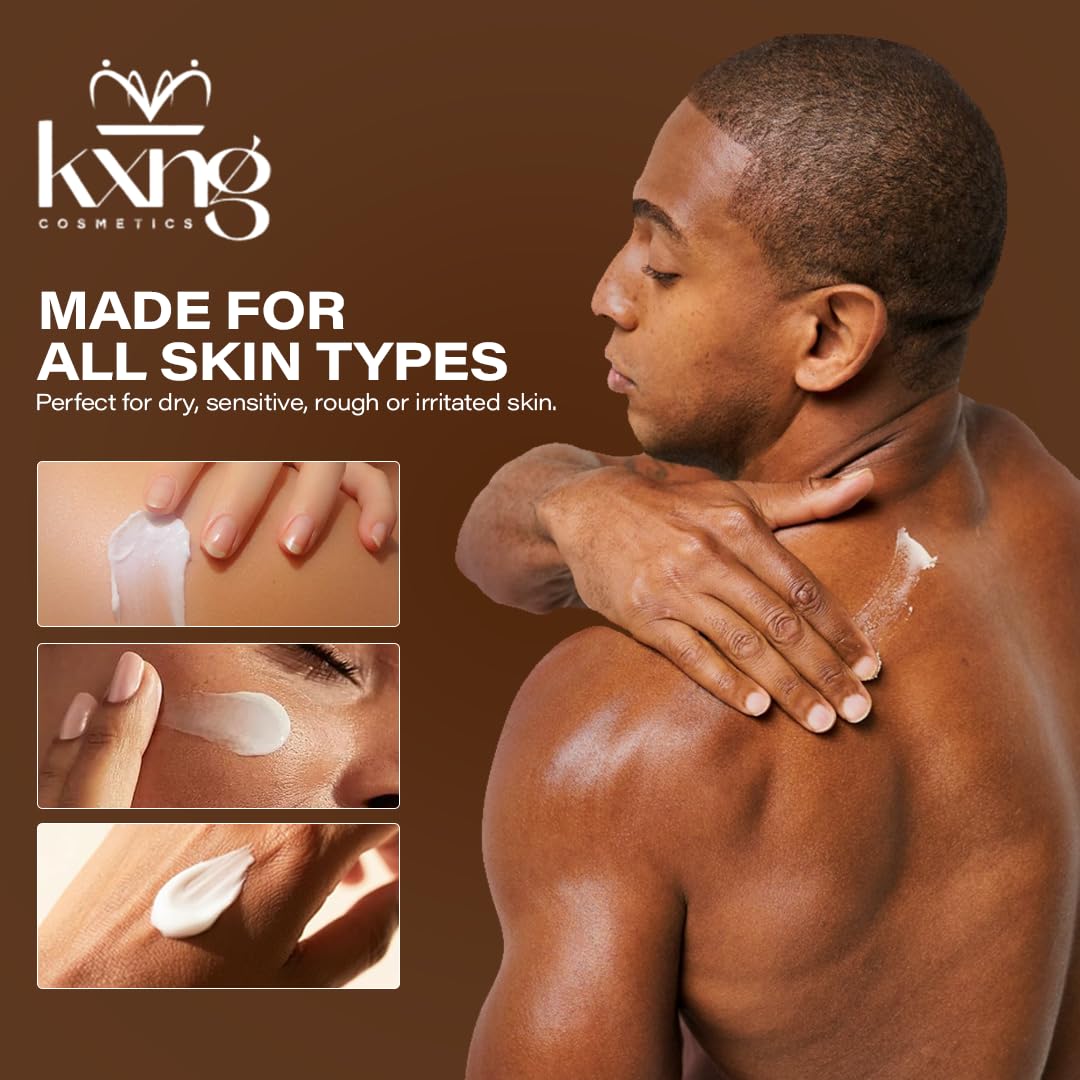 KXNG Cosmetics Organic Shea Body Butter Cream – 4oz | Hydrating, Non-Greasy Moisturizer