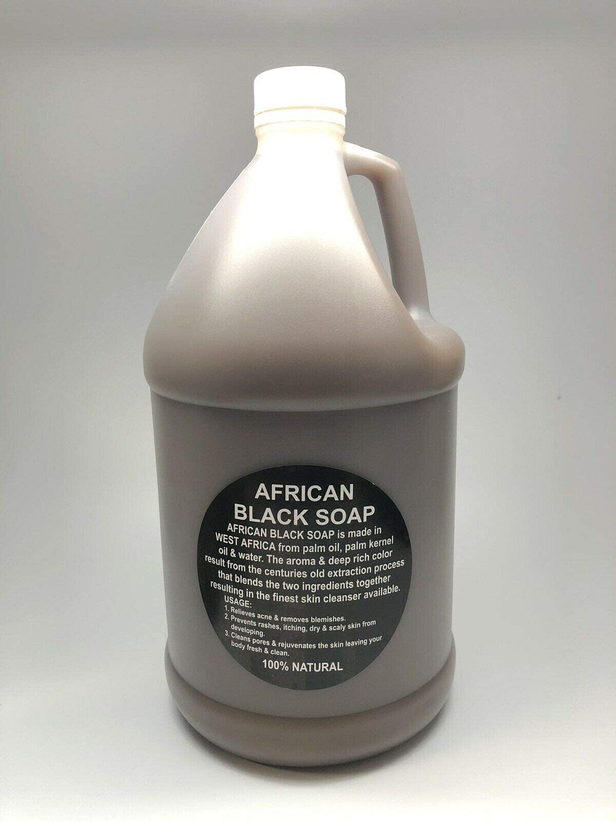 Kyabo Liquid African Black Soap 1 Gallon Pure Ghana Organic Body Wash Facial Cleanser
