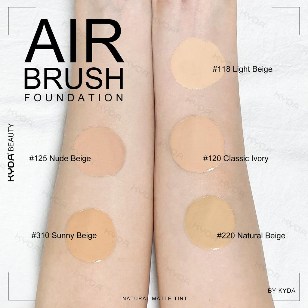 KYDA AirBrush Foundation Spray – Lasting Matte Foundation #120 Classic Ivory