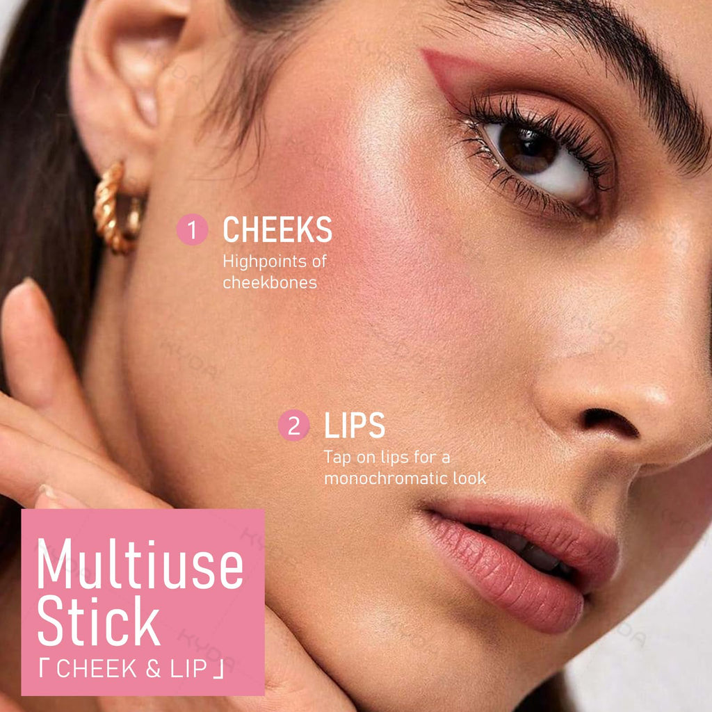 KYDA 3 Colors Mineral Color Balm SPF 35 – Buildable Shimmer for Lips & Cheeks