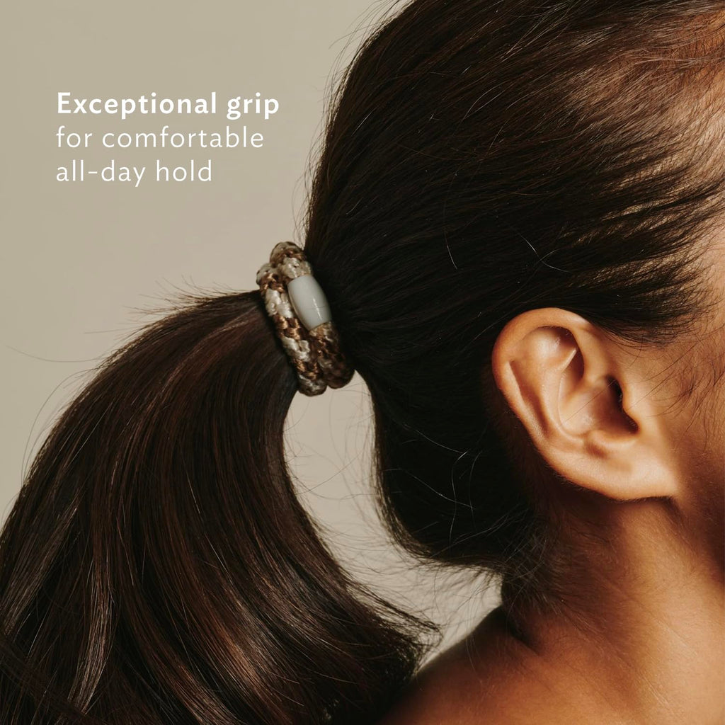 L. Erickson Grab & Go Ponytail Holders Atlantic 15-Pack | Strong Hold, Gentle, Damage-Free