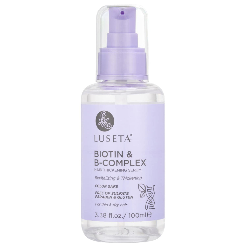 L LUSETA Biotin B-Complex Hair Oil – Thickening & Strengthening for Thin, Dry Hair | 3.38 oz