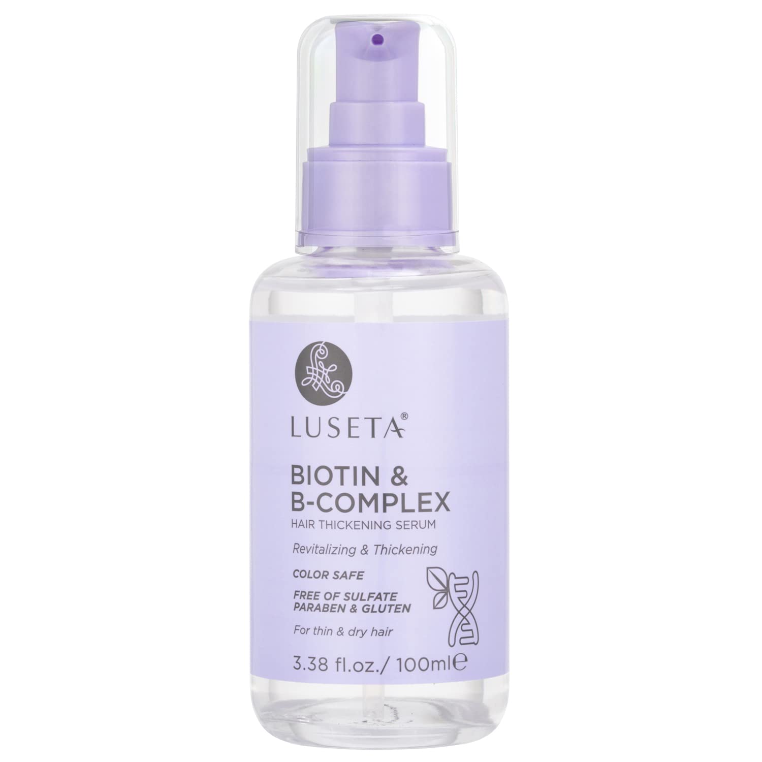 L LUSETA Biotin B-Complex Hair Oil – Thickening & Strengthening for Thin, Dry Hair | 3.38 oz