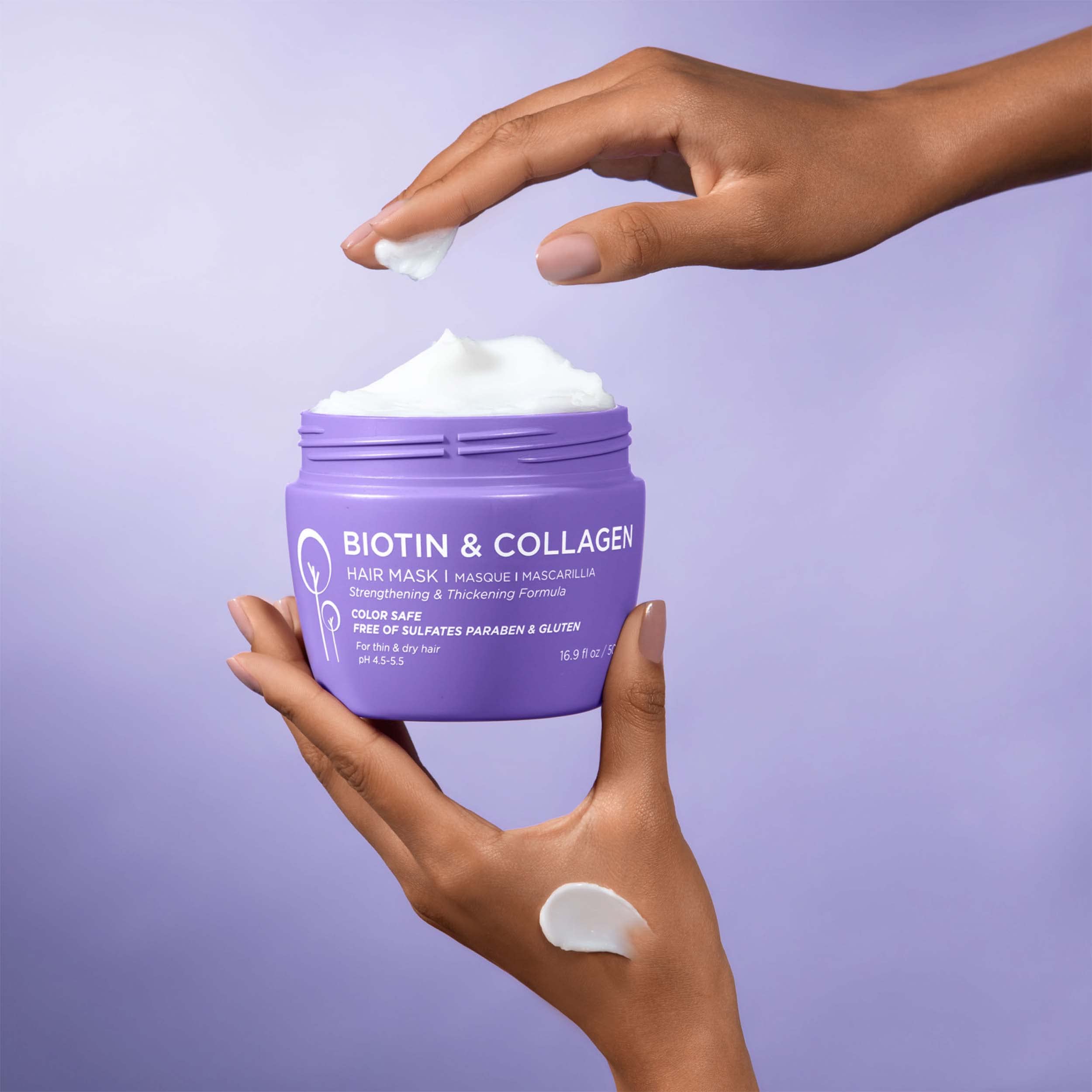Luseta Biotin & Collagen Hair Mask – Deep Conditioning for Damaged Hair (16.9 oz)