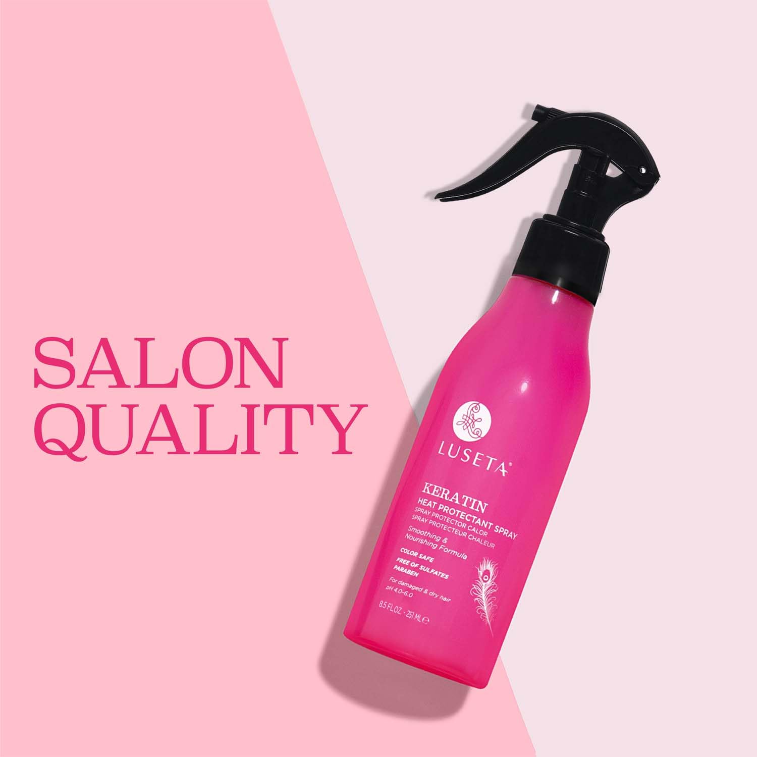 L Luseta Keartin Heat Protectant Spray — Smoothing & Thermal Protection (8.5oz)