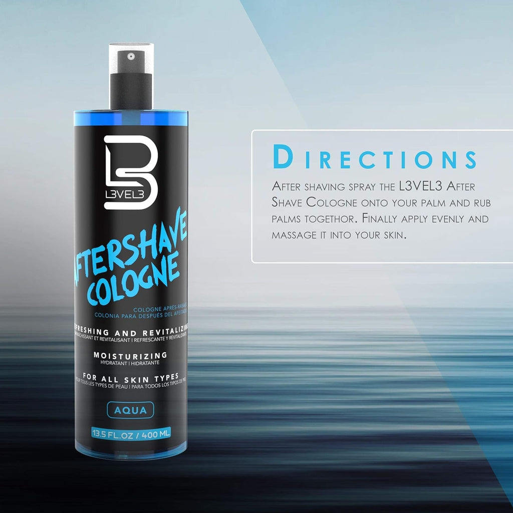 L3 Level 3 After Shave Spray Cologne – Fresh Scent & Moisturizing Post-Shave (13.5 fl oz)