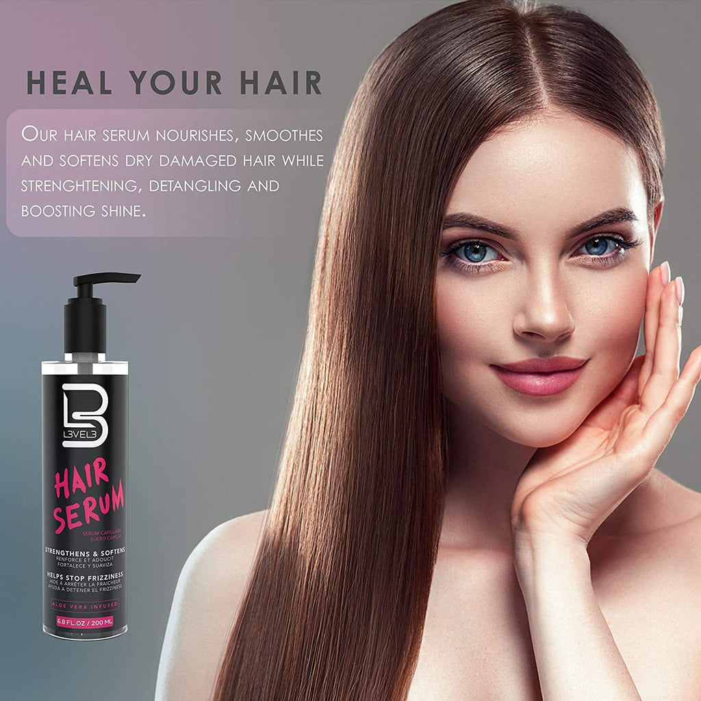 L3 Level 3 Hair Serum – Repair Damaged Hair, Smooth & Frizz Control (Sample Powder Included)