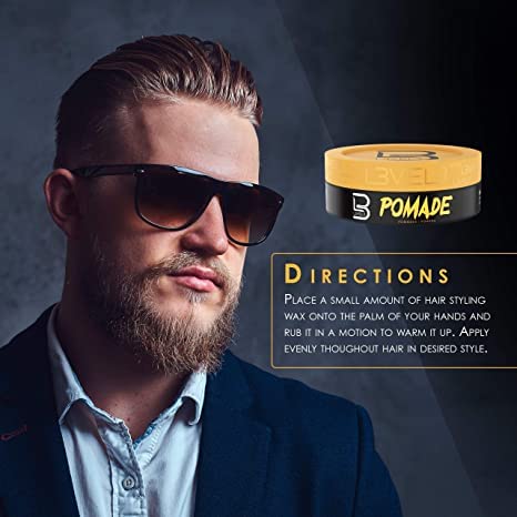 L3 Level 3 Pomade – Keratin-Infused, Flake-Free Hold with Volume & Shine | L3