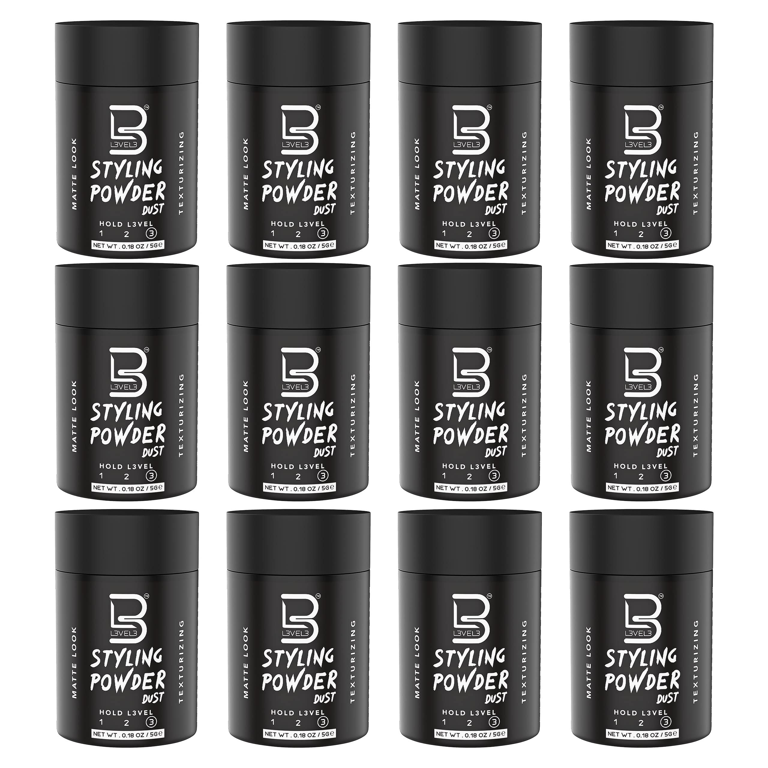 L3 Level 3 Travel Styling Powder – Natural Look for Men | Oil-Free Matte Finish