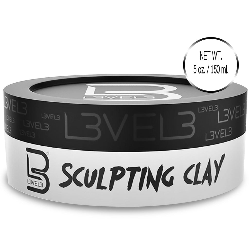 L3 Level 3 Hair Sculpting Clay - Premium Hold for Men, Long-Lasting Style