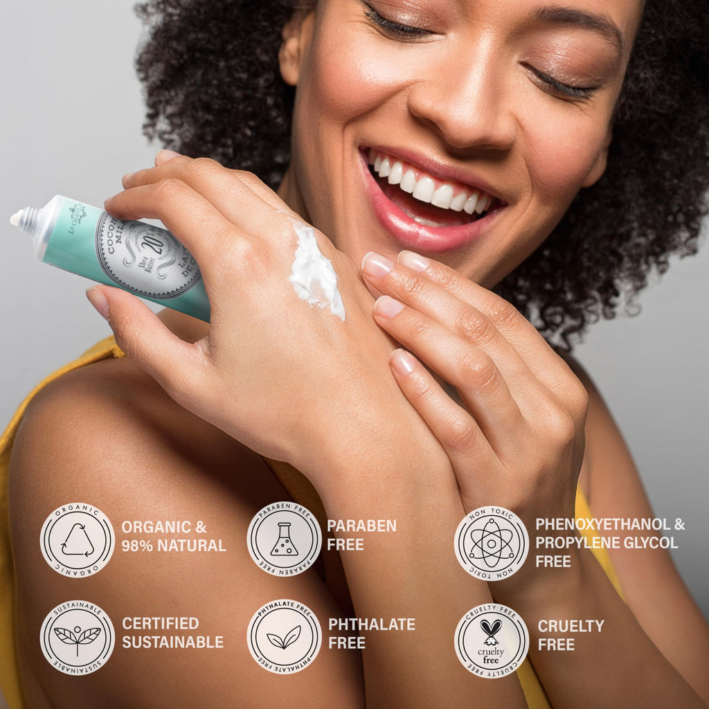 La Chatelaine 20% Shea Butter Hand Cream Travel Tin – Nourishing Gift Set for Women (Coconut Milk, Lychee Cranberry)