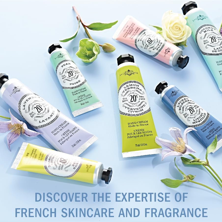 La Chatelaine Hand Cream Trio Tin – 3 x 1 oz, 20% Organic Shea Butter, Made in France
