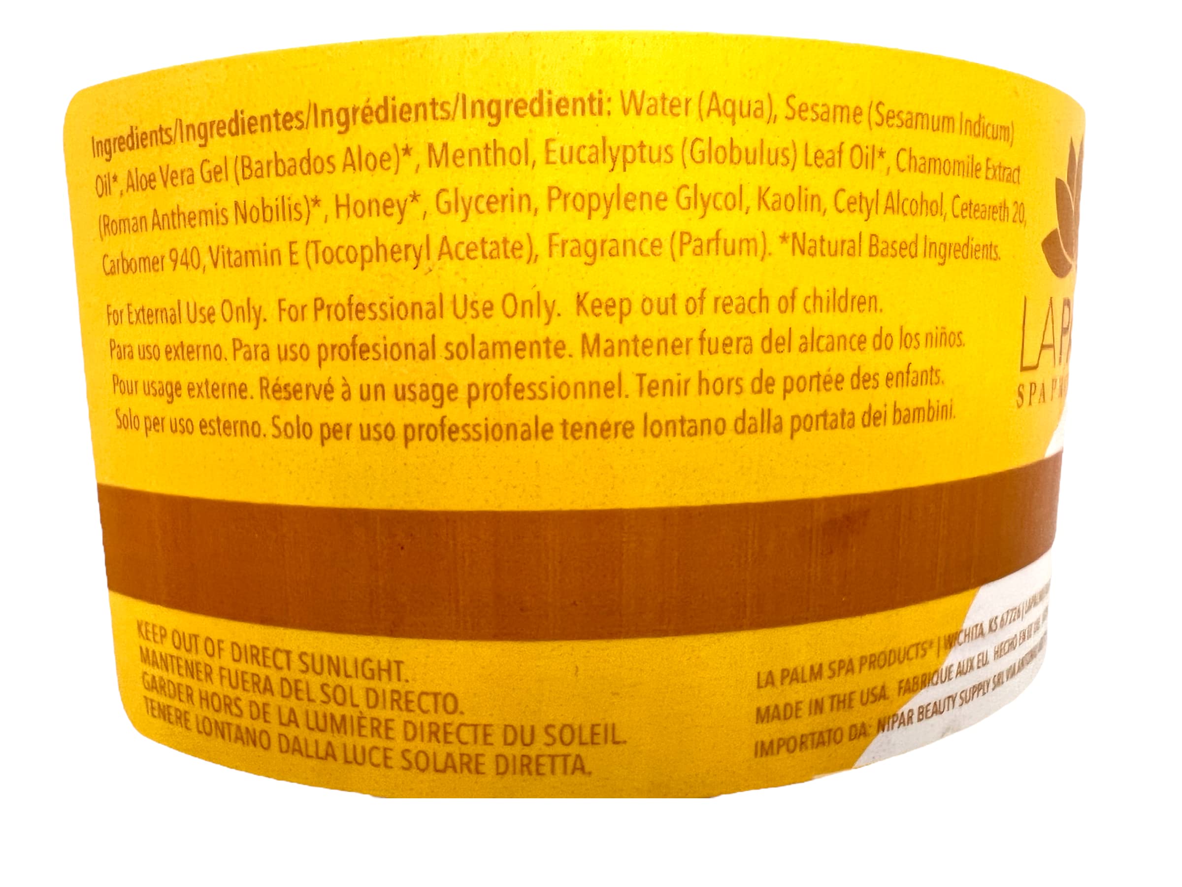 La Palm Spa Collagen Cream Mask Honey Pearl 12oz | Ultra Hydrating Foot Treatment