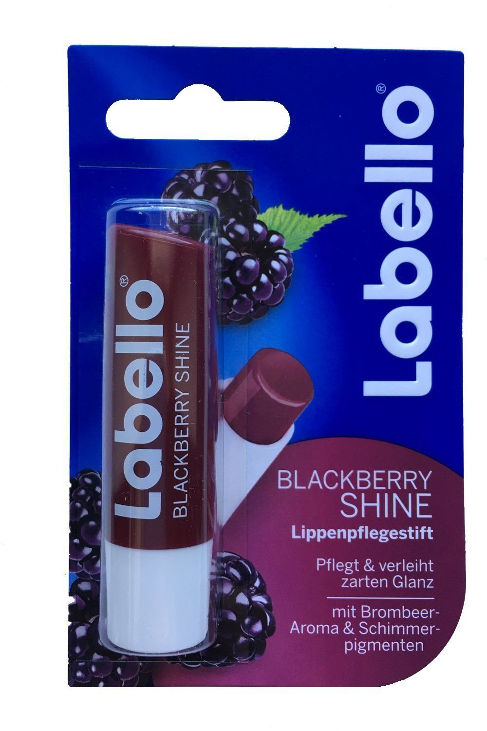 (Pack of 3) Labello Watermelon, Blackberry & Cherry Shine Lip Balm Bundle