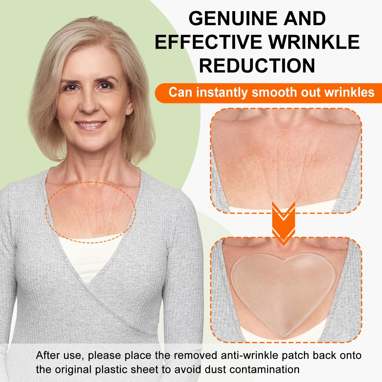 LABOLOW Chest Wrinkle Pads - 3-Pack Reusable Silicone Patches for Firming & Hydration
