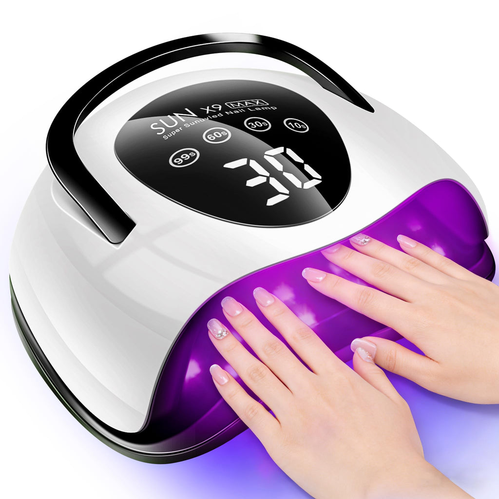 LadyMisty 268W UV LED Nail Lamp | 57 Beads, LCD Touch, 4 Timers, 2026 Upgrade – Black