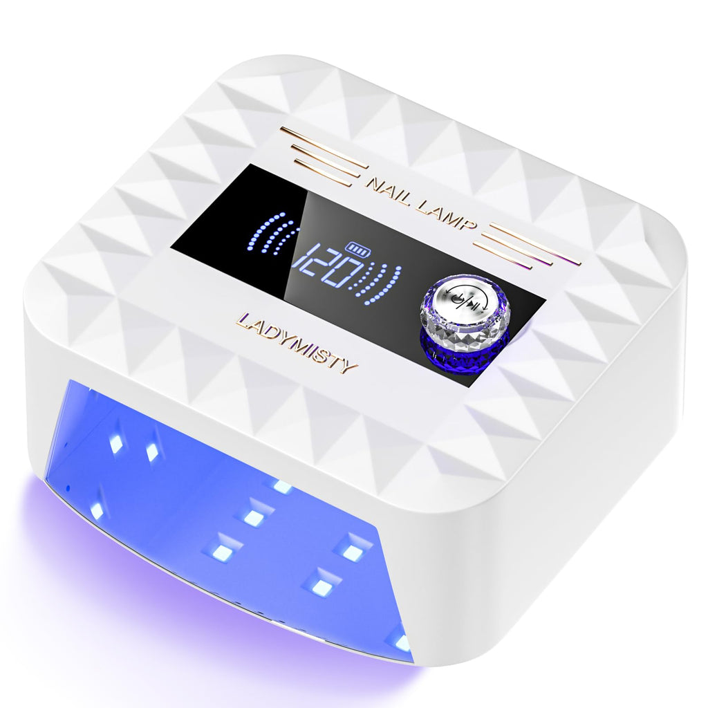 LadyMisty 268W Cordless UV Nail Lamp – Fast Gel Curing with LCD Display