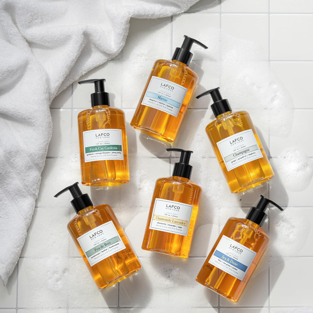 LAFCO New York Liquid Soap Chamomile Lavender – 12 oz | Hypoallergenic, Plant-Based, Made in Italy