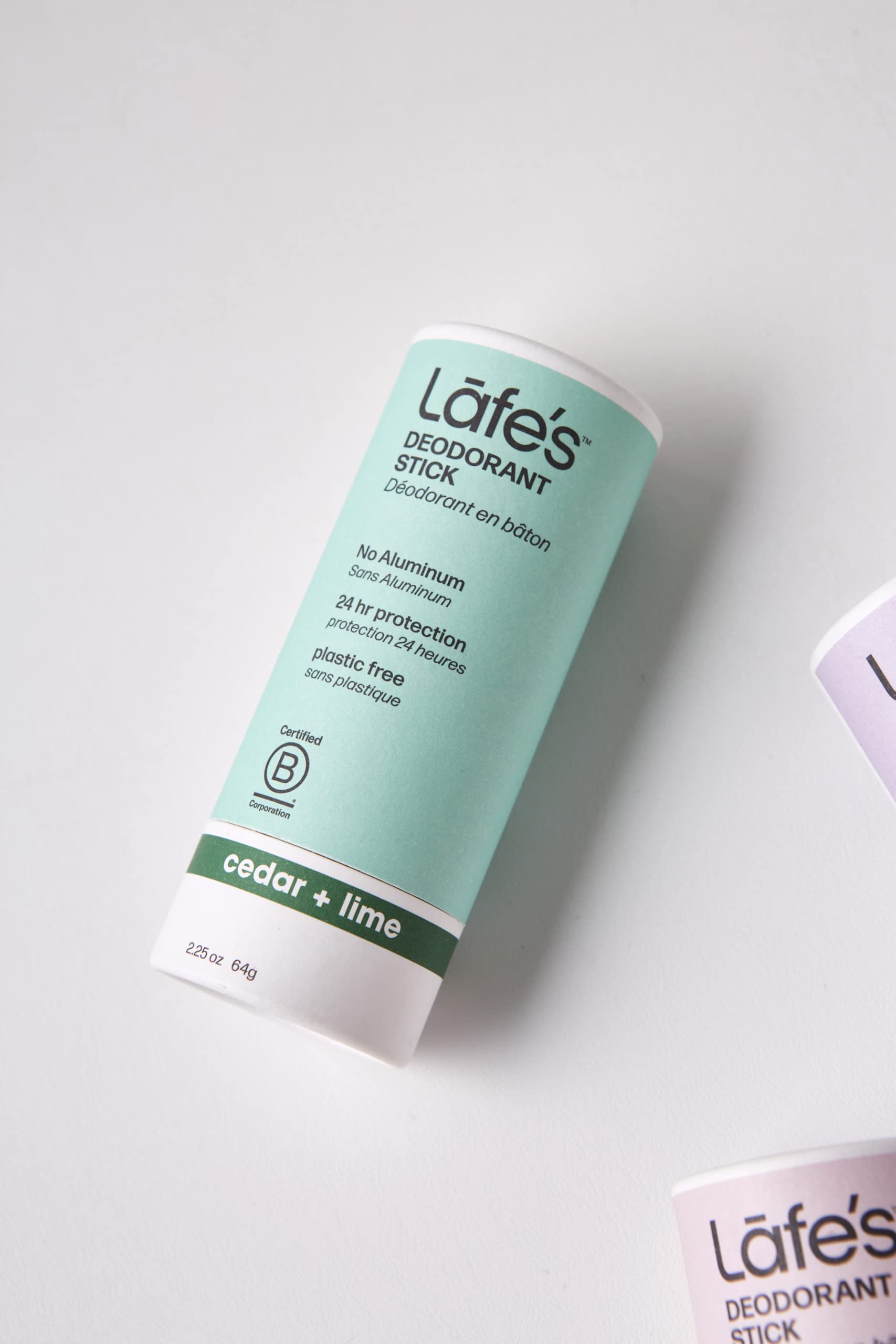 Lafe's Cedar & Lime Deodorant | Plastic-Free Paper Packaging | 24-Hour Protection