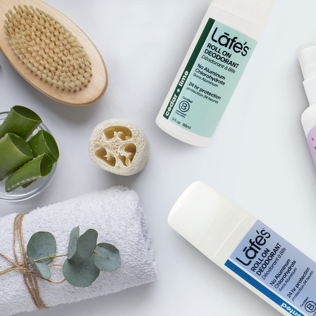 Lafe's Natural Deodorant Unscented Roll-On 3oz | Aluminum & Baking Soda Free | 6 Pack