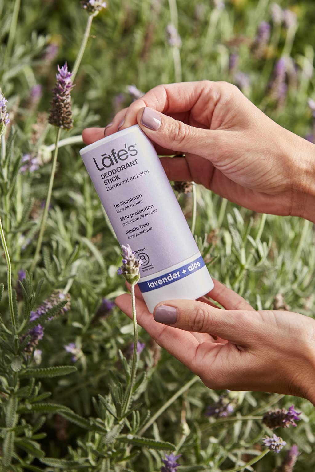 Lafe's Natural Deodorant Lavender & Aloe | Plastic-Free Paper Packaging | 24-Hour Protection