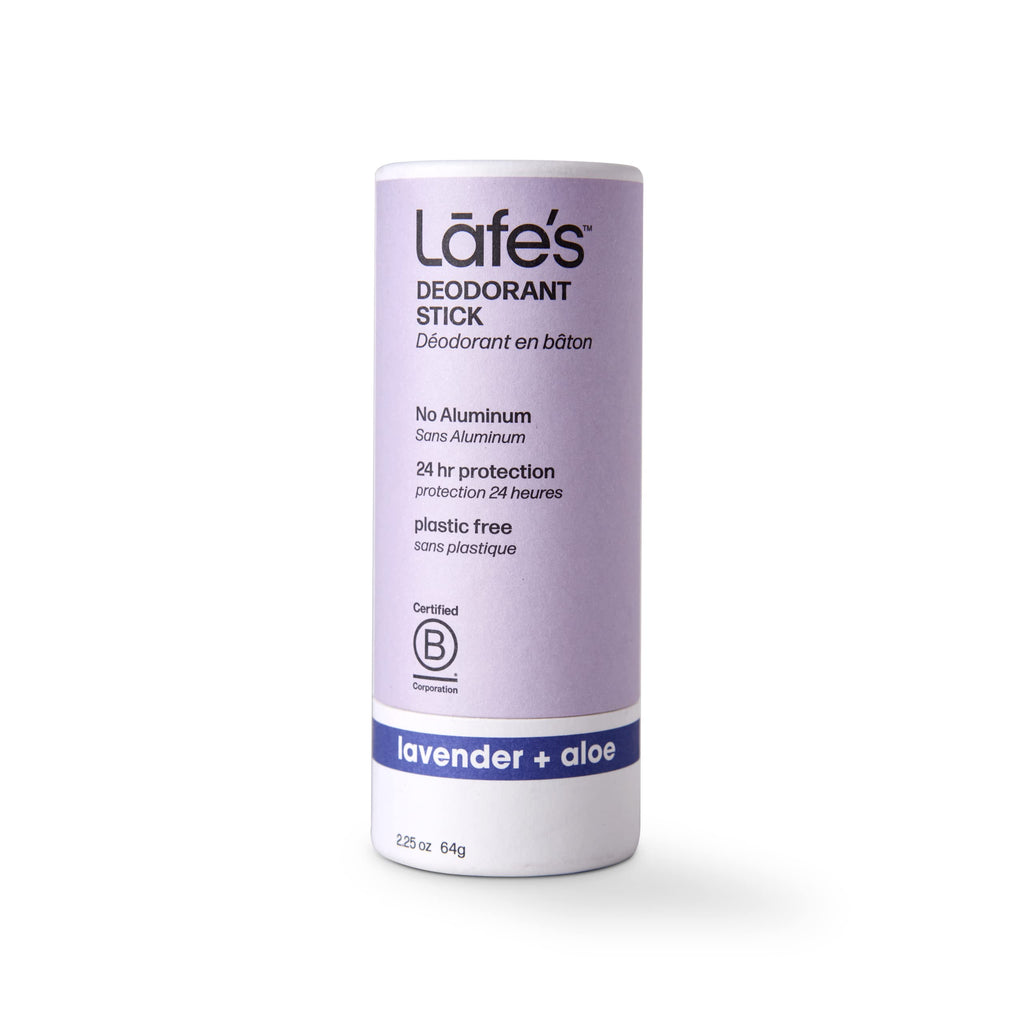 Lafe's Natural Deodorant Lavender & Aloe | Plastic-Free Paper Packaging | 24-Hour Protection