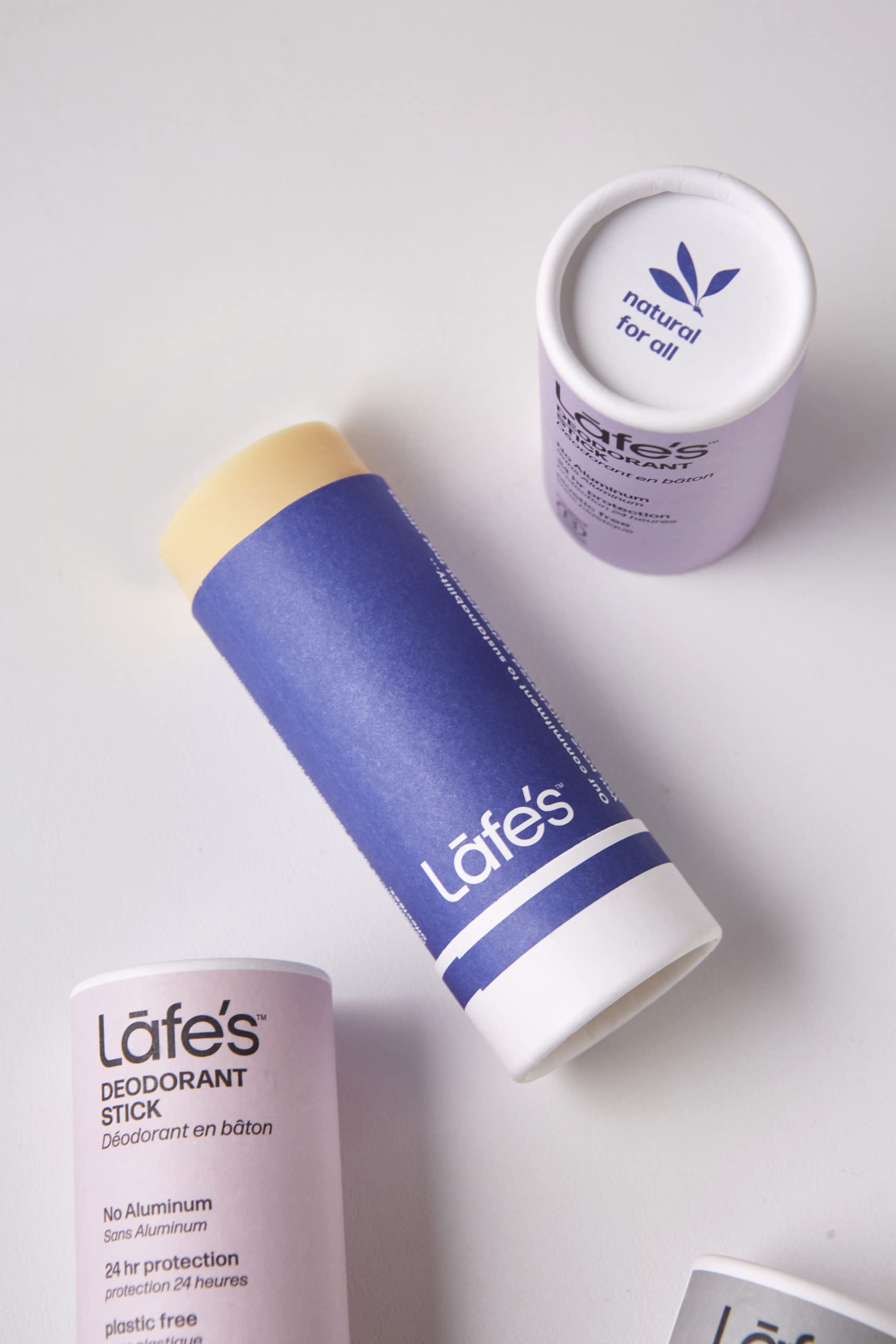 Lafe's Natural Deodorant Lavender & Aloe | Plastic-Free Paper Packaging | 24-Hour Protection