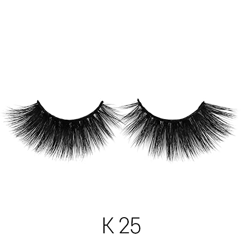 Laflare 3D Real Mink Eyelashes K25 | Luxurious Handmade False Lashes