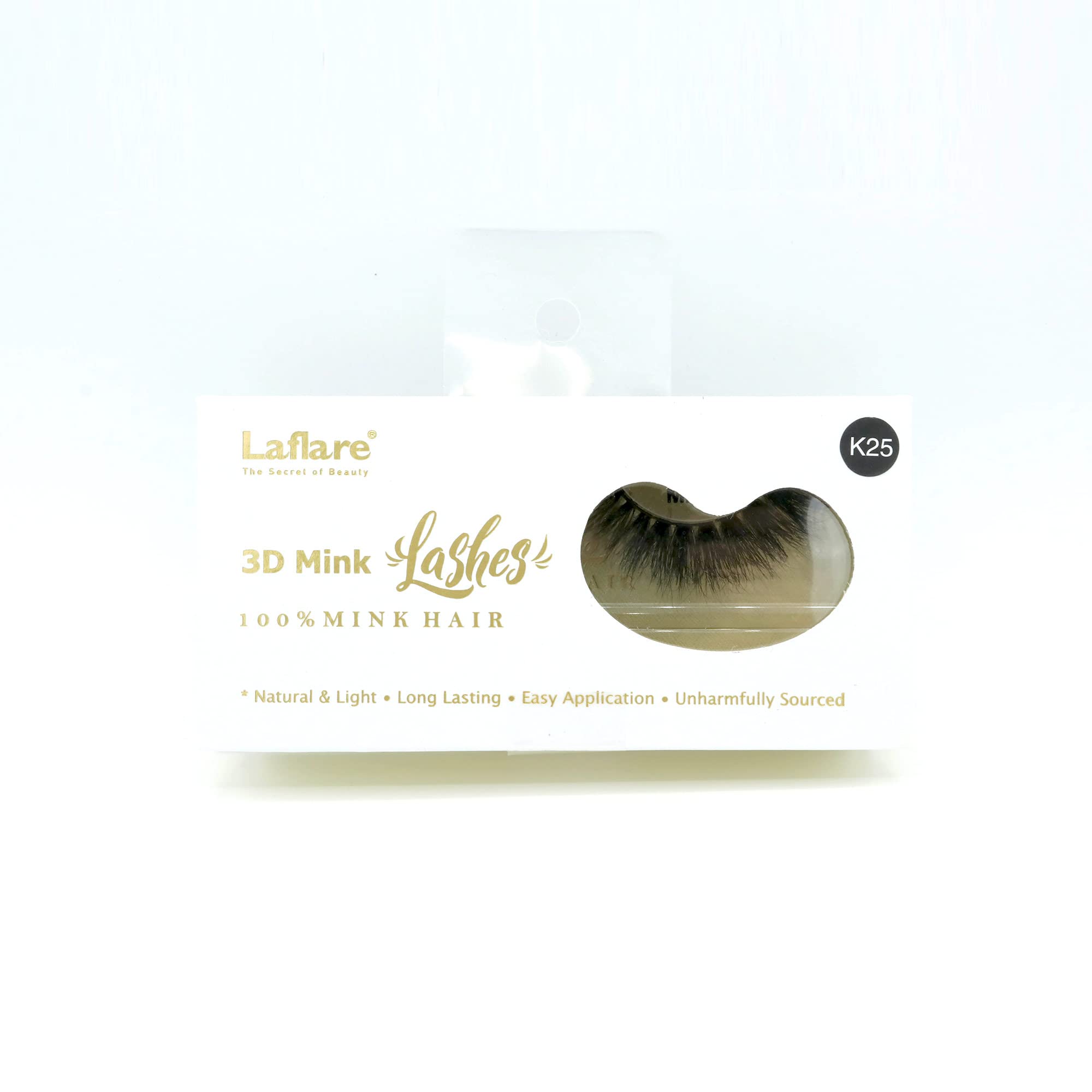 Laflare 3D Real Mink Eyelashes K25 | Luxurious Handmade False Lashes