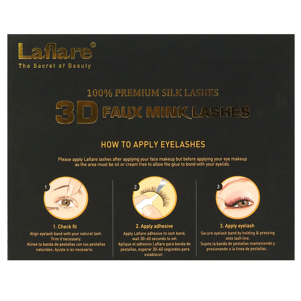 Laflare Silk Lashes 3D Faux Mink – 5 Pairs Knitted Style