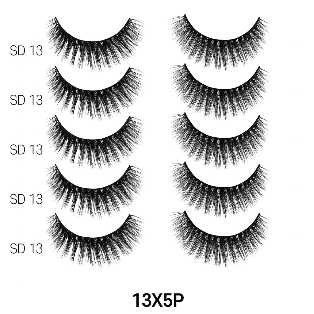 Laflare Silk Lashes 3D Faux Mink – 5 Pairs Knitted Style