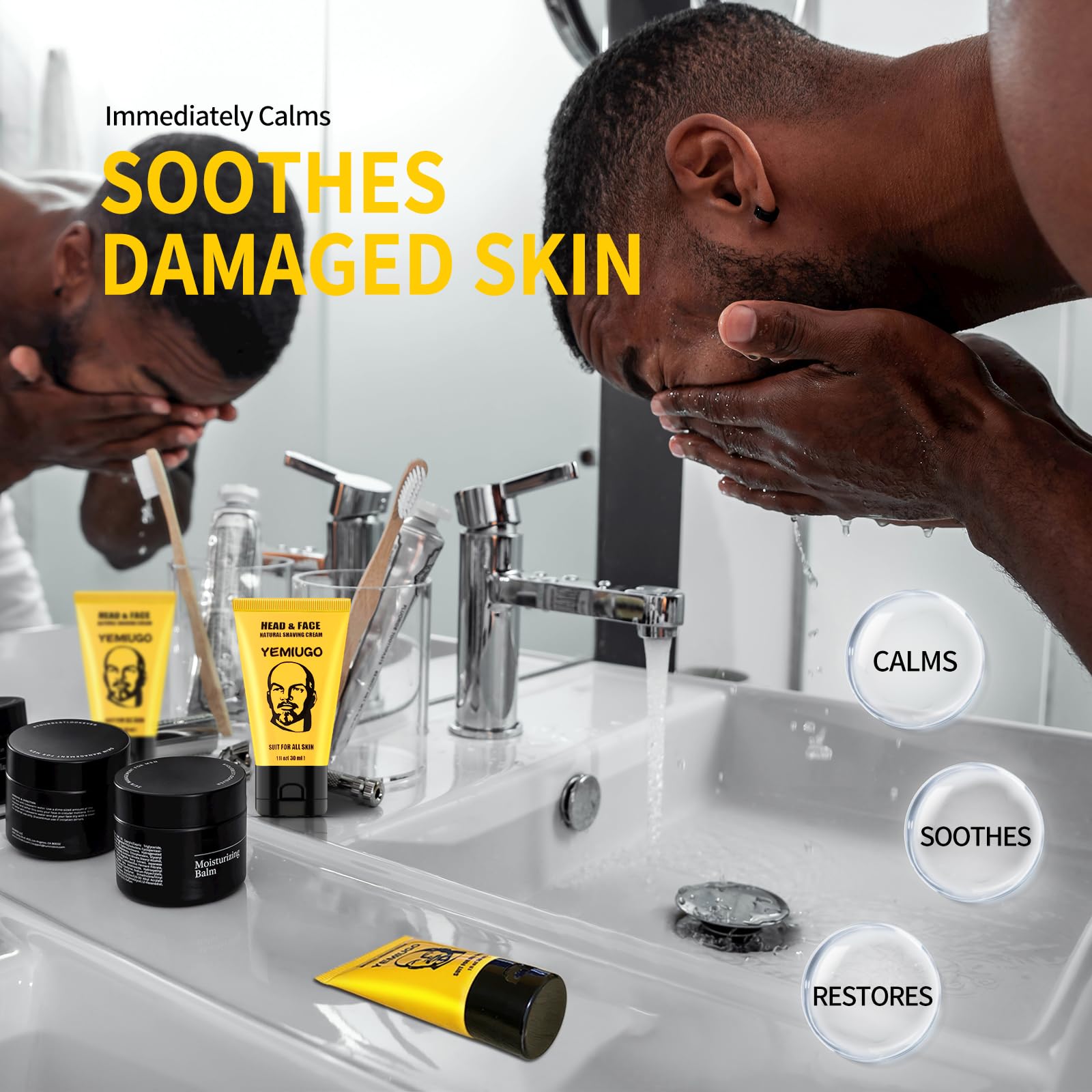Lagogia Bee Shaving Cream – Light, Smooth Shave for Face & Head, 2-Pack (2 x 30ml)