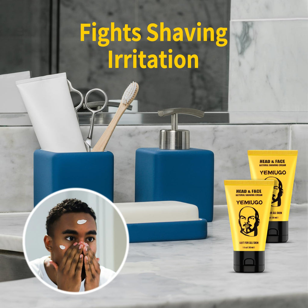 Lagogia Bee Shaving Cream – Light, Smooth Shave for Face & Head, 2-Pack (2 x 30ml)