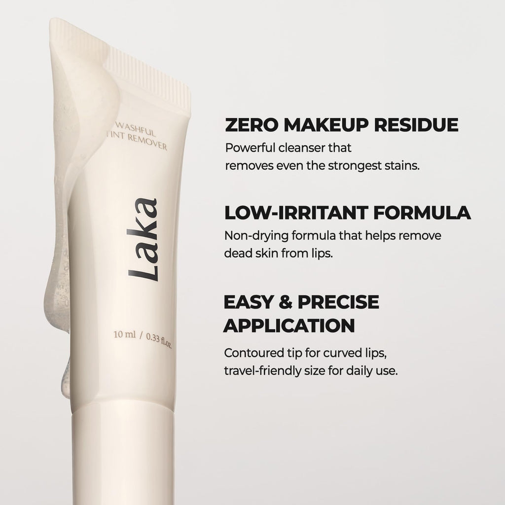 Laka Washful Lip Tint Remover – Mild, Easy Lip Stain Gel (10ml) | Korean Skincare