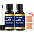 Lakeim Toenail Fungus Treatment Extra Strength - 2 Bottles + 14 Patches (25% Undecylenic Acid + Tea Tree)