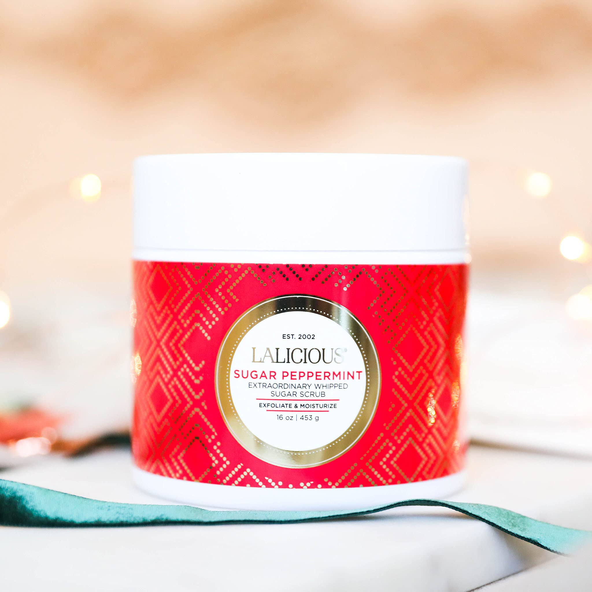 LaLicious Sugar Peppermint Whipped Scrub – Exfoliating Body & Foot Care (16 oz)