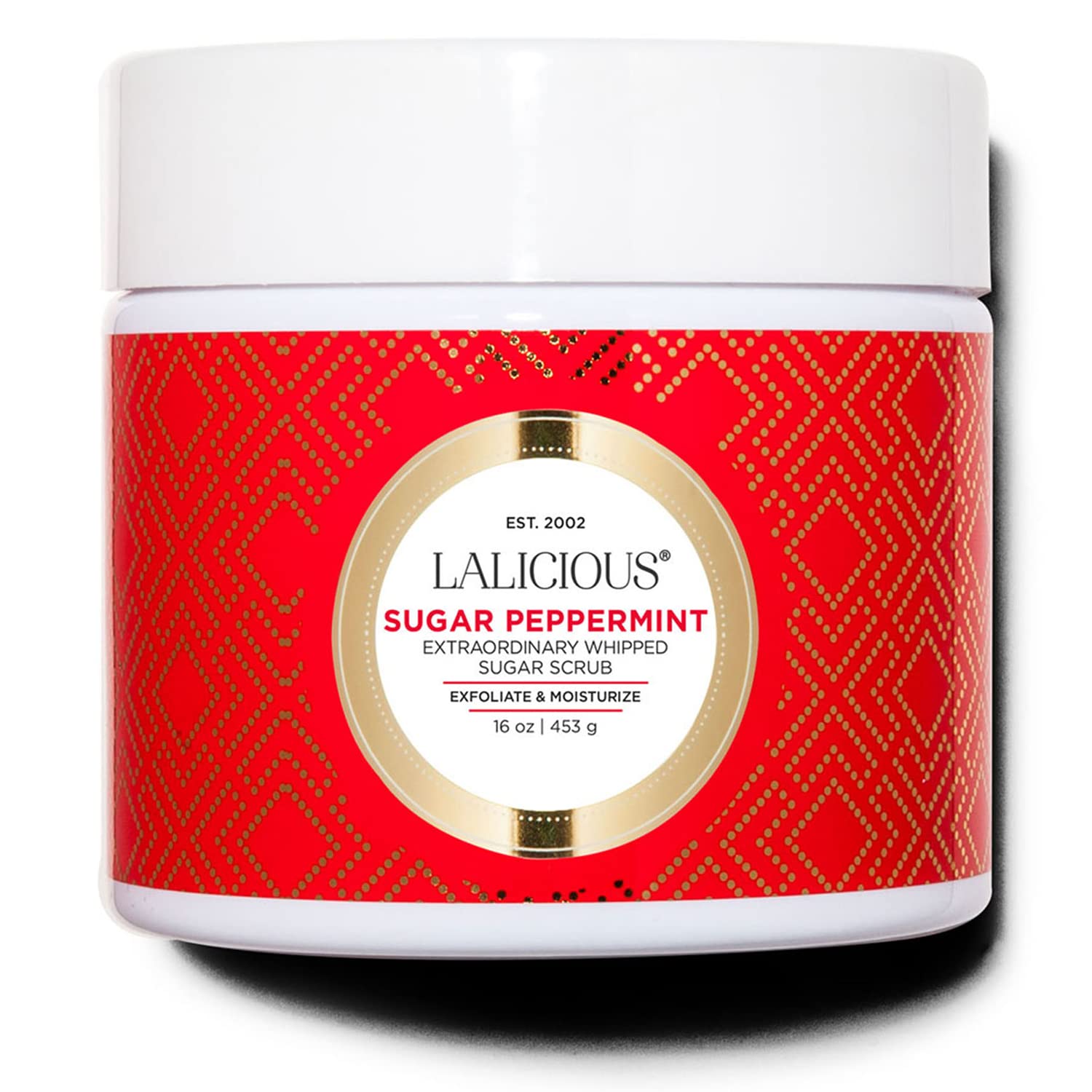 LaLicious Sugar Peppermint Whipped Scrub – Exfoliating Body & Foot Care (16 oz)
