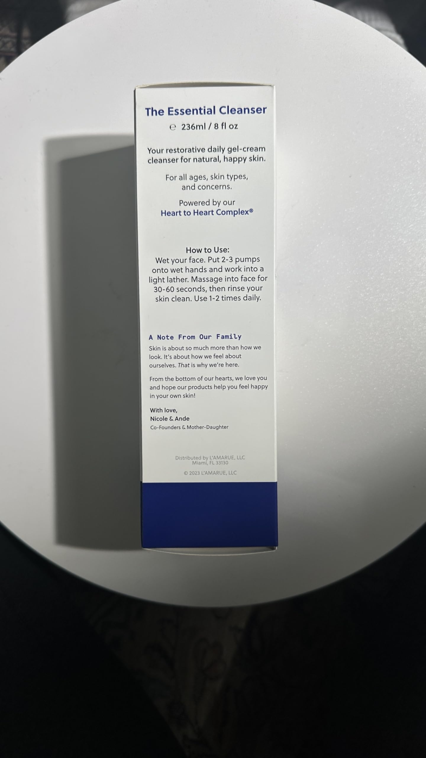 L'AMARUE Essential Cleanser — Gentle Daily Face Wash with Ceramides & Antioxidants (Vegan & Cruelty-Free)
